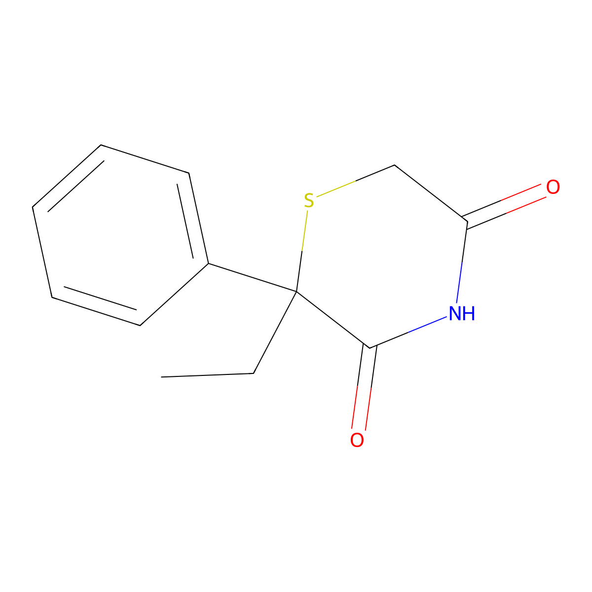 Phenylthilone molecular structure, CAS 115-55-9