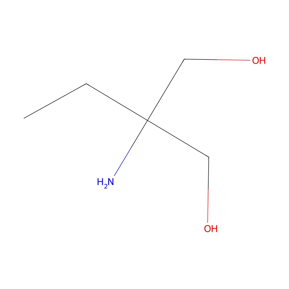 2-Amino-2-ethyl-1,3-propanediol molecular structure, CAS 115-70-8