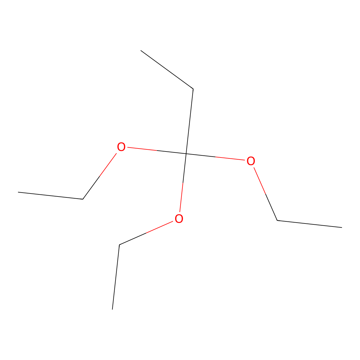 Ethyl orthopropionate molecular structure, CAS 115-80-0