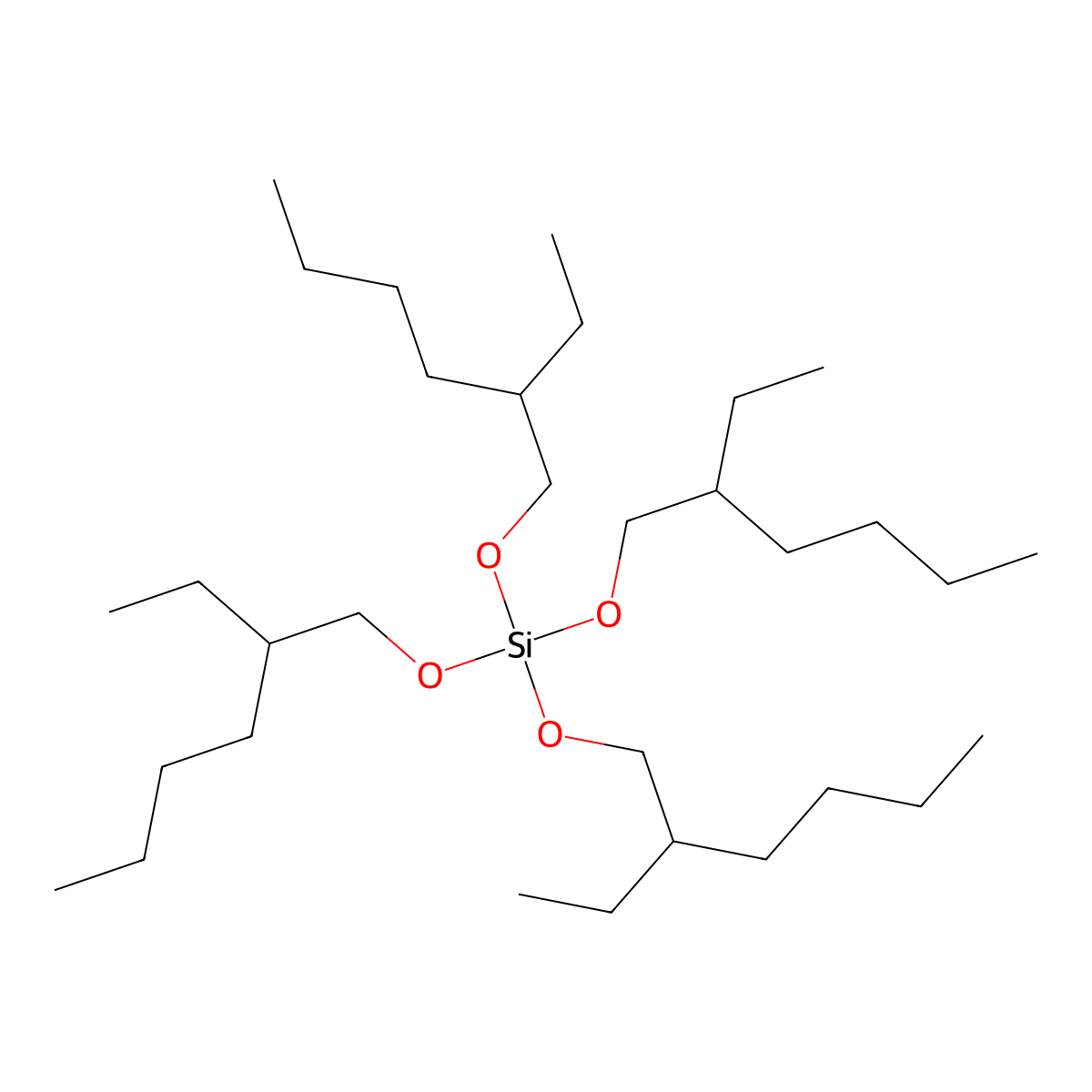 Tetra-(2-ethylhexoxy)silane molecular structure, CAS 115-82-2