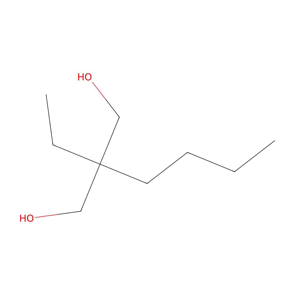 2-Butyl-2-ethyl-1,3-propanediol molecular structure, CAS 115-84-4