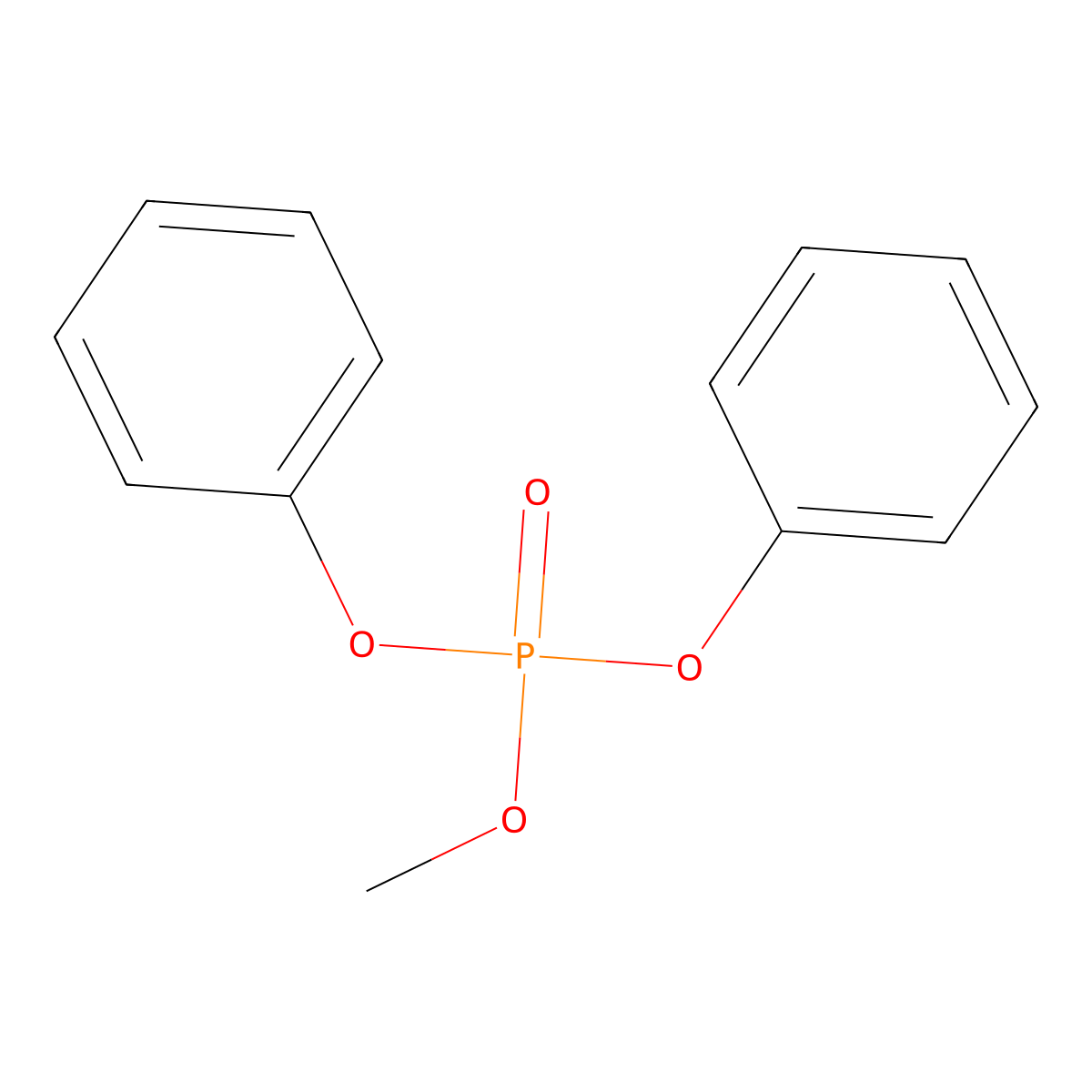 Methyl diphenyl phosphate molecular structure, CAS 115-89-9