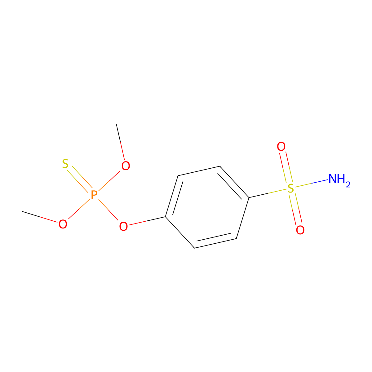 Cythioate molecular structure, CAS 115-93-5