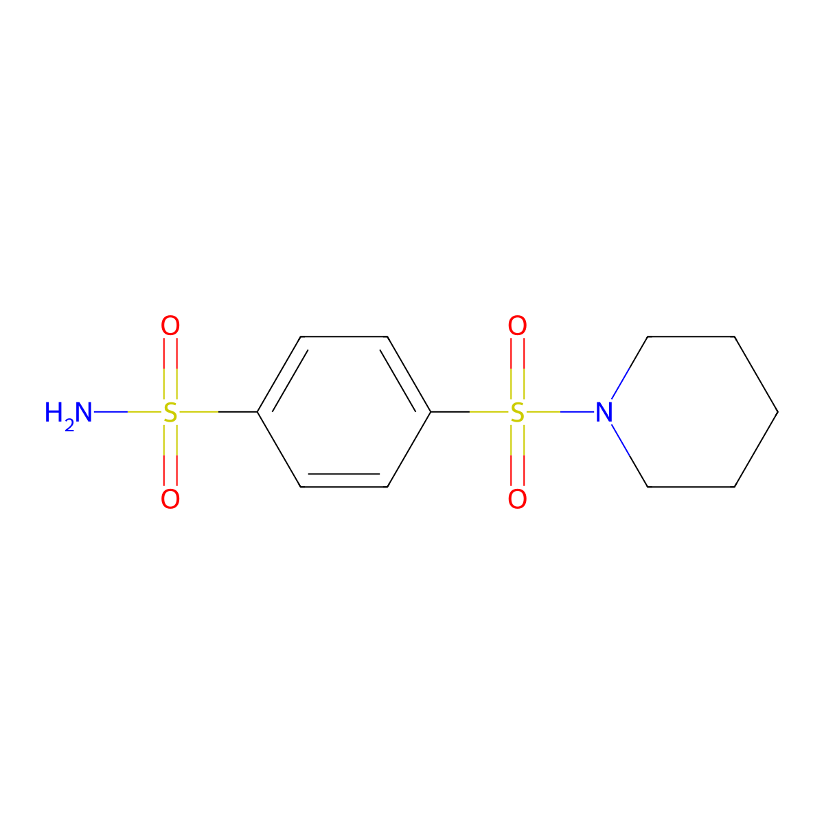 4-(Piperidine-1-sulfonyl)benzene-1-sulfonamide molecular structure, CAS 1150-21-6