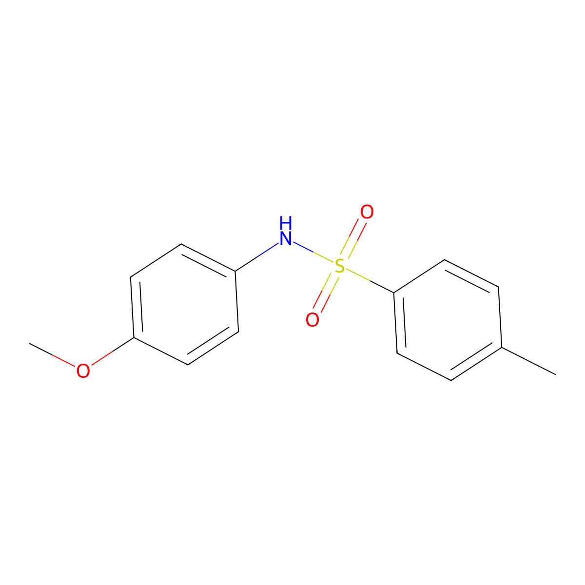 N-(4-methoxyphenyl)-4-methylbenzenesulfonamide molecular structure, CAS 1150-26-1