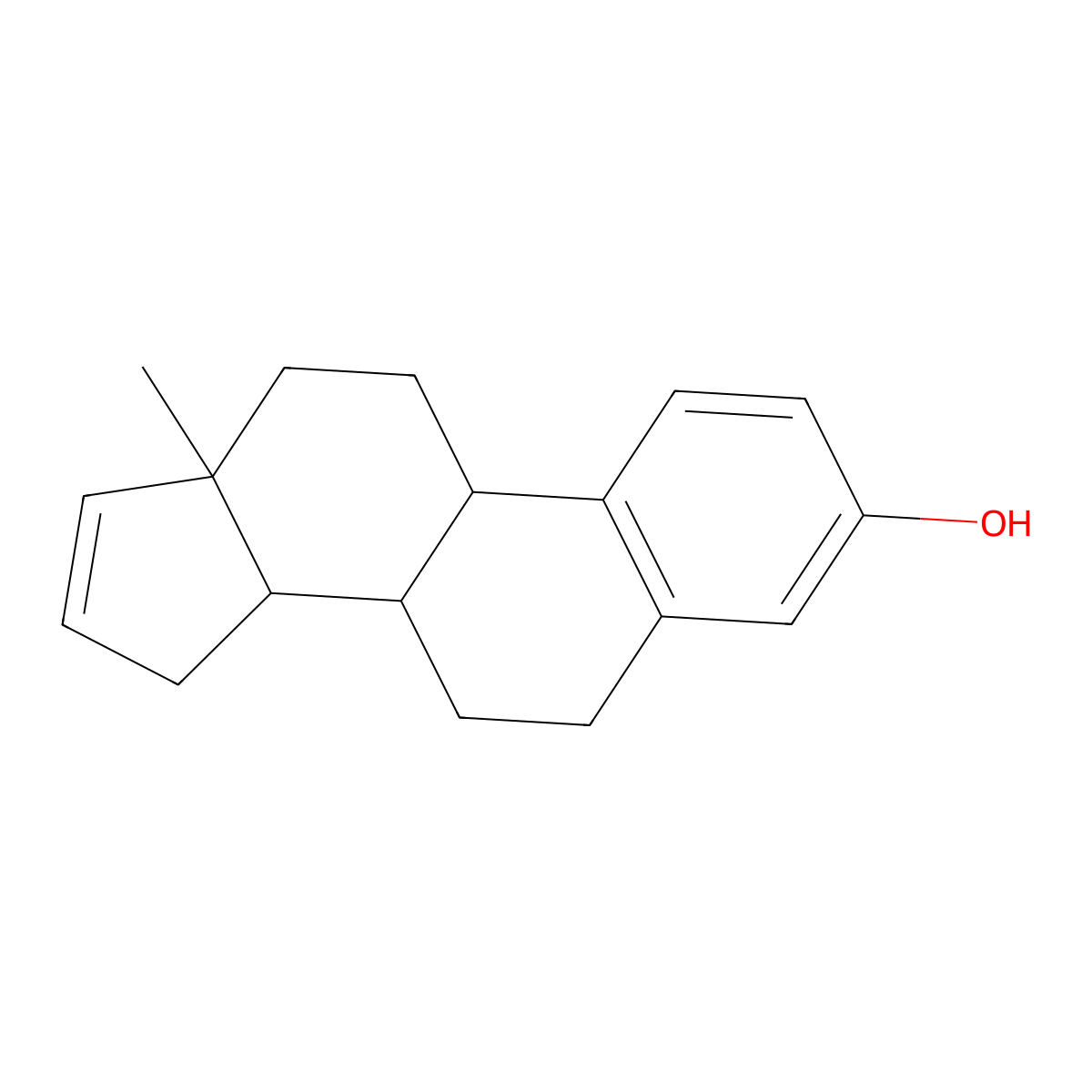 Estra-1,3,5(10),16-tetraen-3-ol molecular structure, CAS 1150-90-9