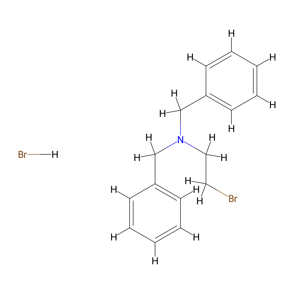Dibenzyl(2-bromoethyl)amine hydrobromide molecular structure, CAS 115002-69-2