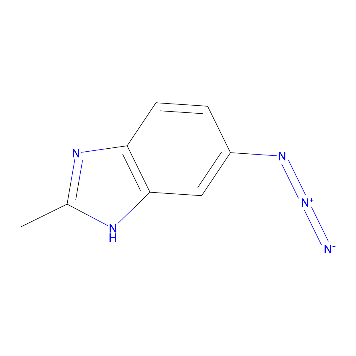 6-azido-2-methyl-1H-benzimidazole molecular structure, CAS 115003-12-8