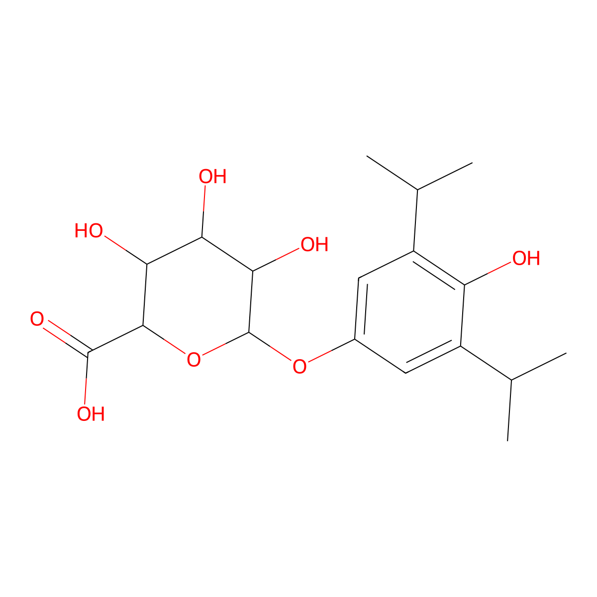 4-Hydroxy Propofol 4-O-b-D-Glucuronide molecular structure, CAS 115005-78-2