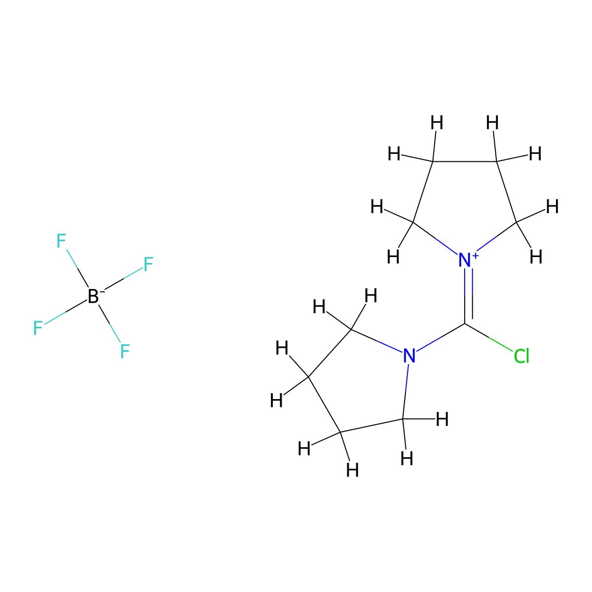 1-(Chloro-1-pyrrolidinylmethylene)pyrrolidinium Tetrafluoroborate molecular structure, CAS 115007-14-2