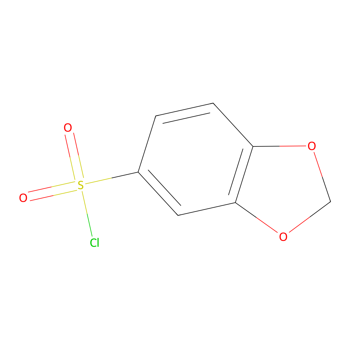 1,3-Benzodioxole-5-sulfonyl chloride molecular structure, CAS 115010-10-1