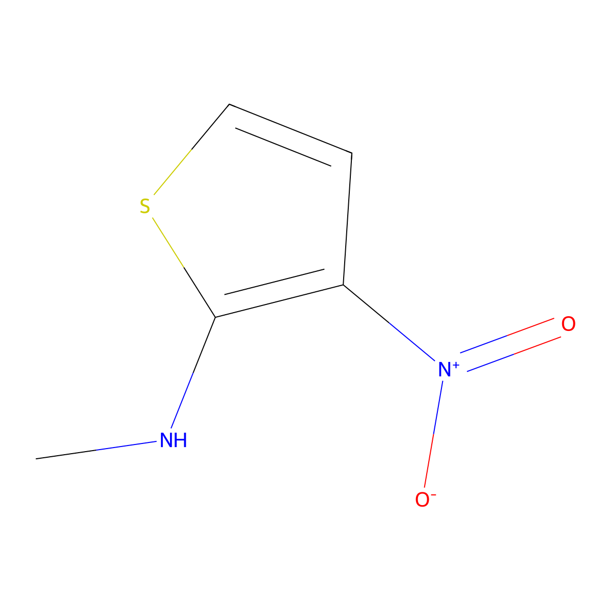 N-Methyl-3-nitrothiophen-2-amine molecular structure, CAS 1150102-52-5