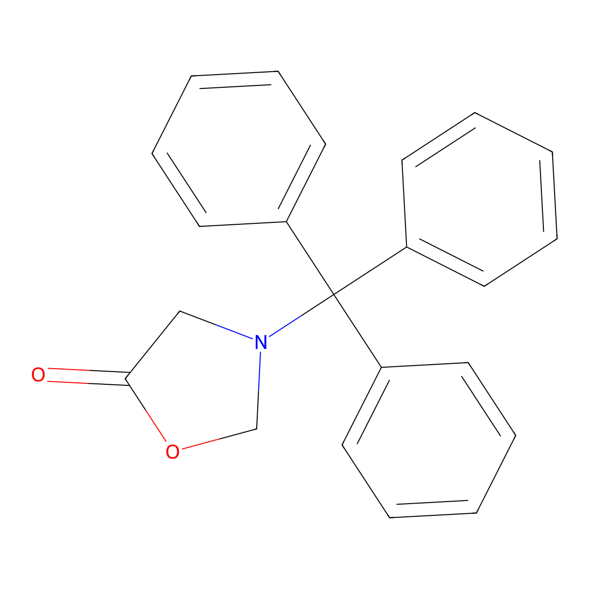 3-Trityl-1,3-oxazolidin-5-one molecular structure, CAS 115011-73-9