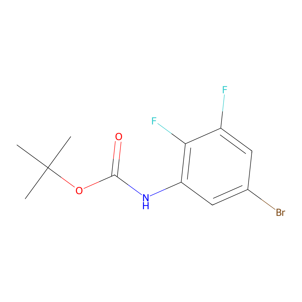 tert-Butyl (5-bromo-2,3-difluorophenyl)carbamate molecular structure, CAS 1150114-27-4