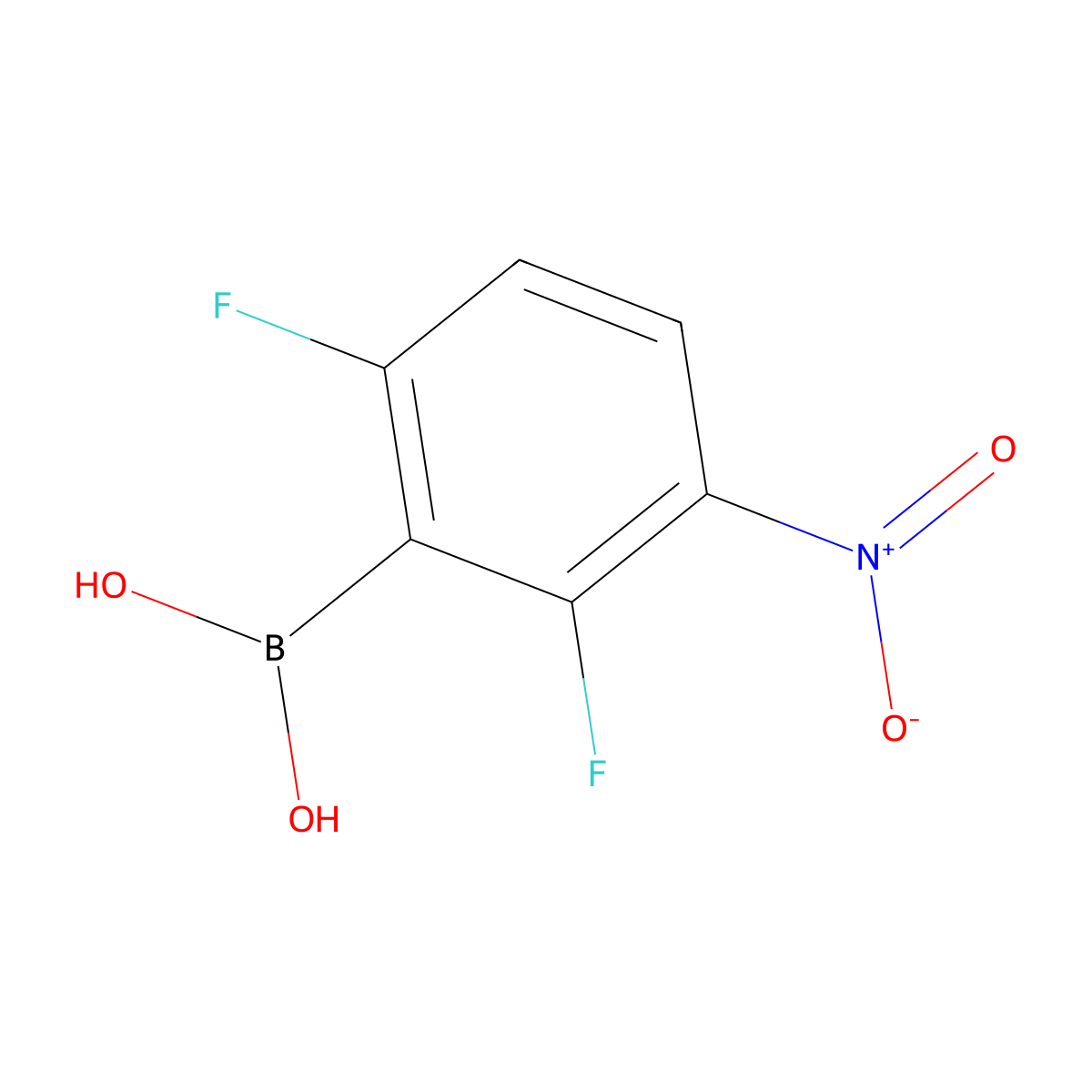 (2,6-Difluoro-3-nitrophenyl)boronic acid molecular structure, CAS 1150114-28-5