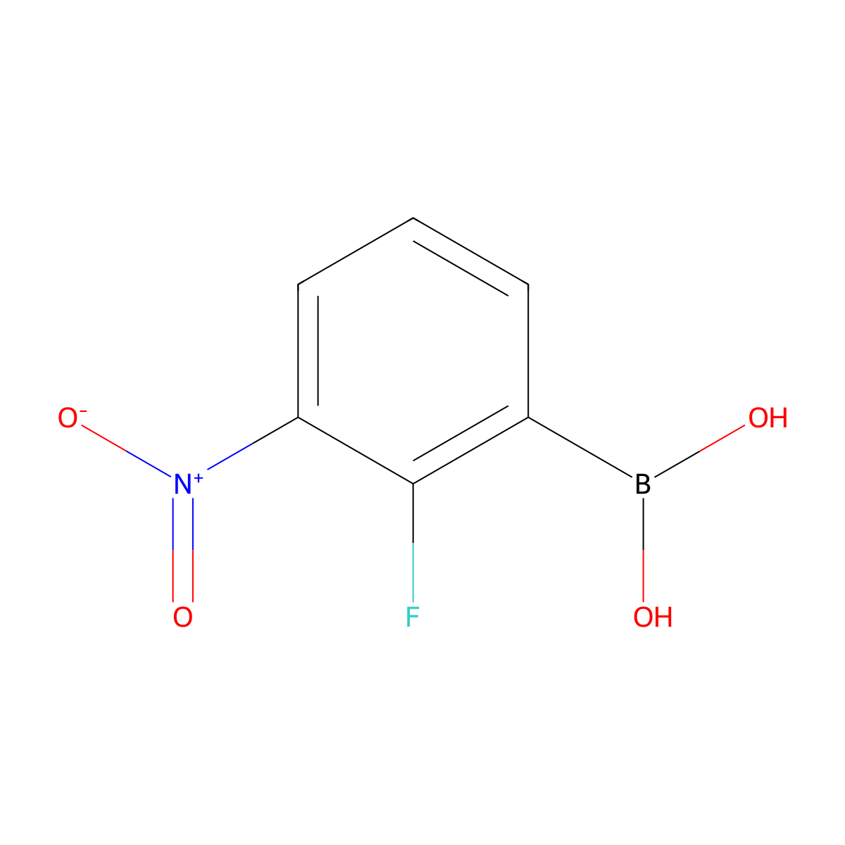 (2-Fluoro-3-nitrophenyl)boronic acid molecular structure, CAS 1150114-29-6