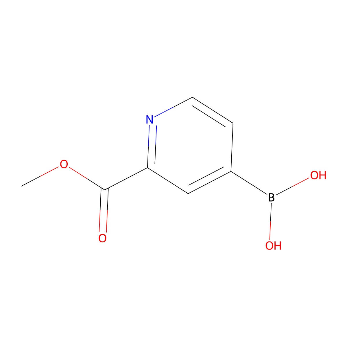 2-(Methoxycarbonyl)pyridine-4-boronic acid molecular structure, CAS 1150114-30-9