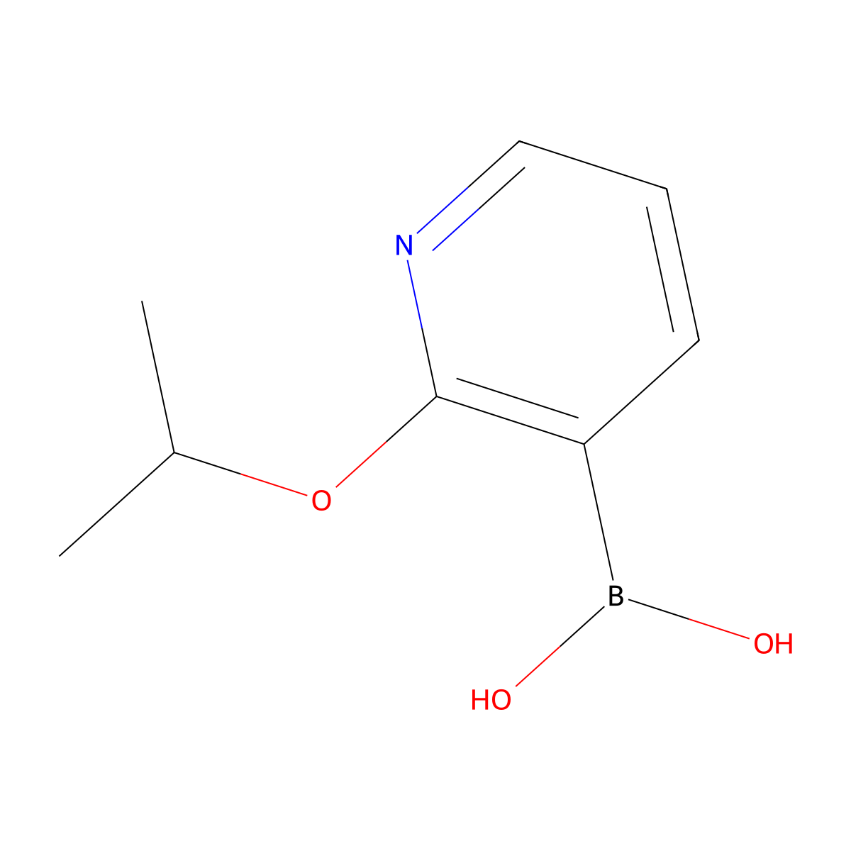 2-Isopropoxypyridine-3-boronic acid molecular structure, CAS 1150114-42-3
