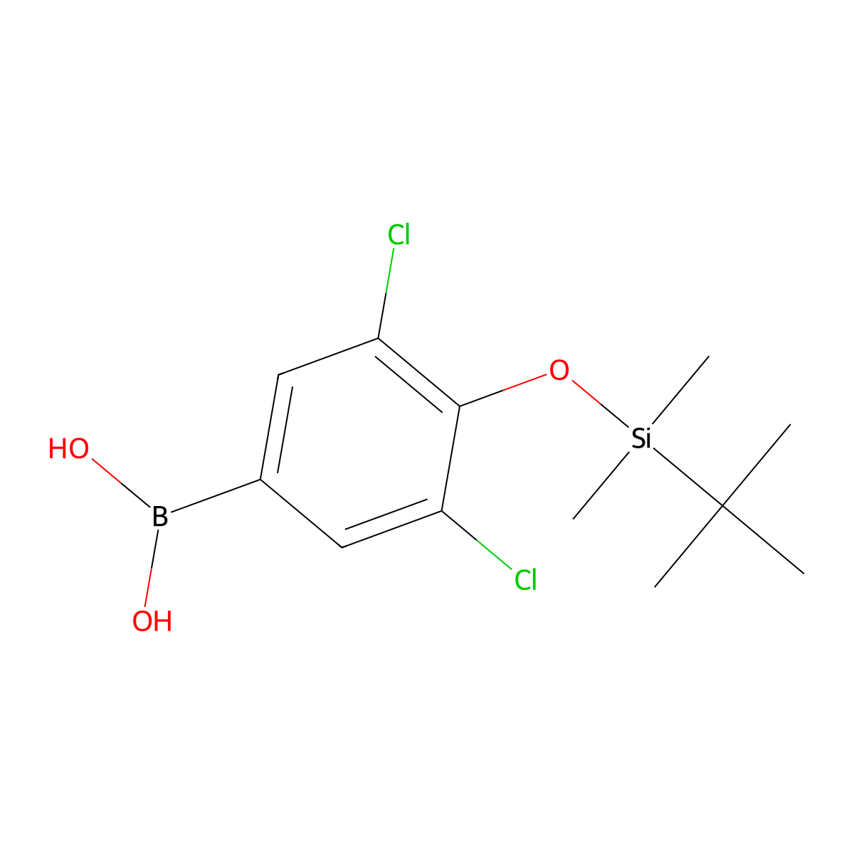 4-(tert-Butyldimethylsilyloxy)-3,5-dichlorophenylboronic acid molecular structure, CAS 1150114-46-7