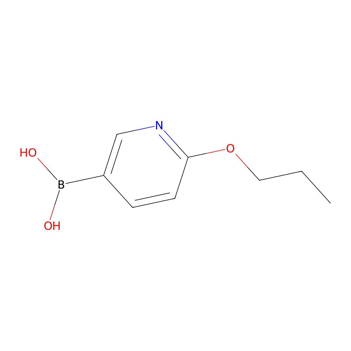 (6-Propoxypyridin-3-yl)boronic acid molecular structure, CAS 1150114-50-3