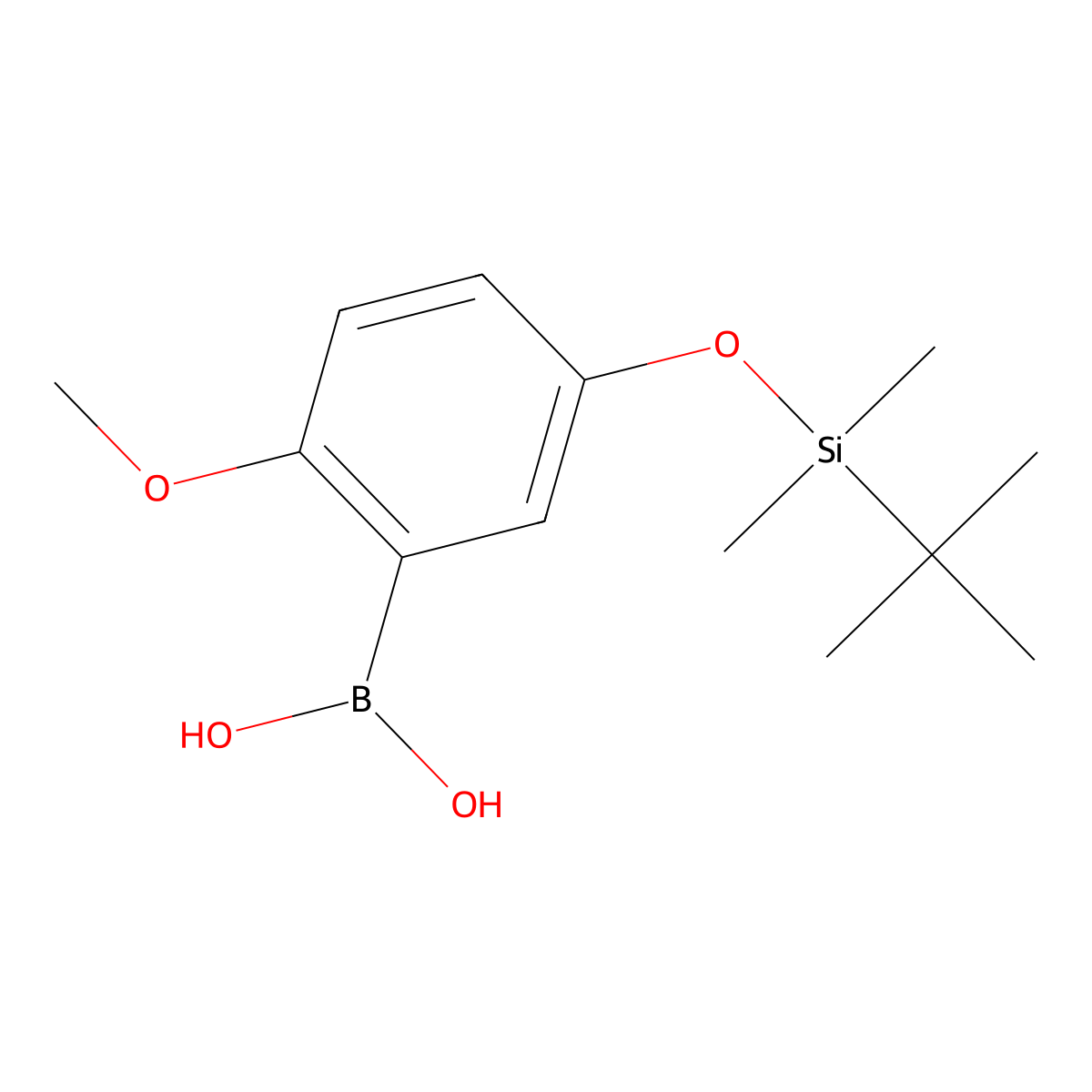 5-(t-Butyldimethylsilyloxy)-2-methoxyphenylboronic acid molecular structure, CAS 1150114-54-7
