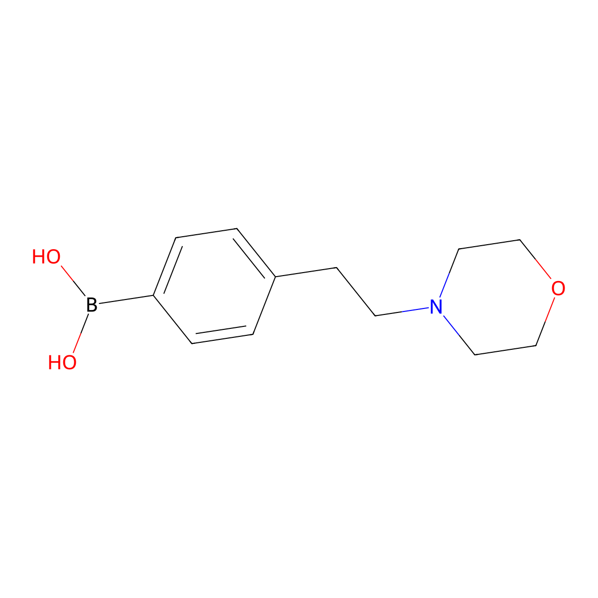 (4-(2-Morpholinoethyl)phenyl)boronic acid molecular structure, CAS 1150114-55-8
