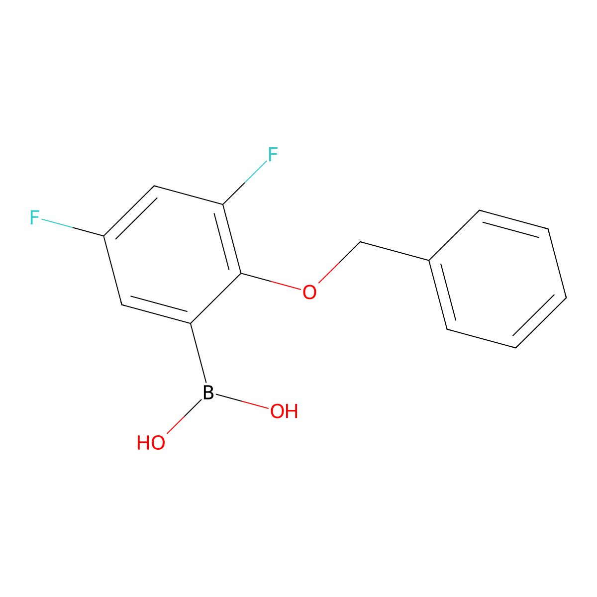 2-(Benzyloxy)-3,5-difluorophenylboronic acid molecular structure, CAS 1150114-56-9