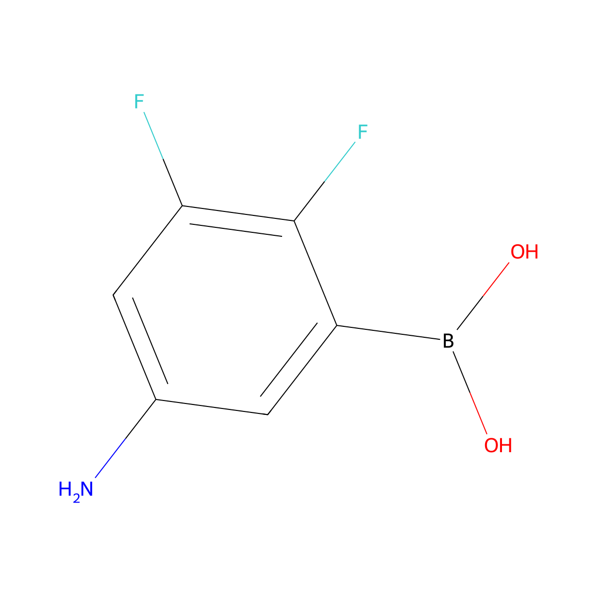 (5-Amino-2,3-difluorophenyl)boronic acid molecular structure, CAS 1150114-58-1