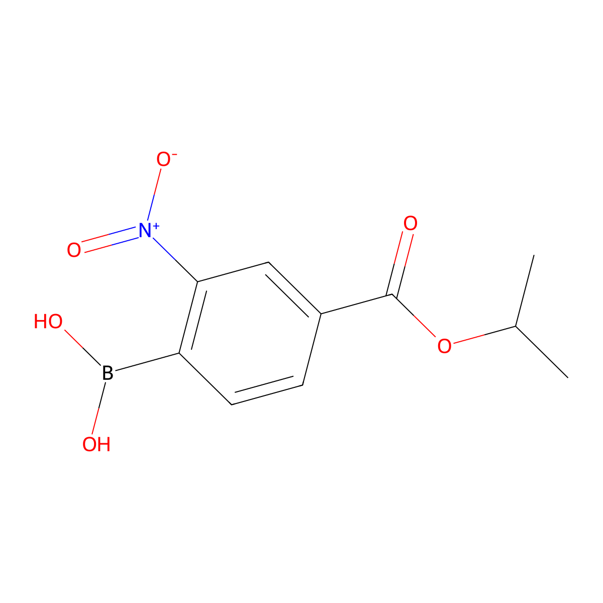 4-(Isopropoxycarbonyl)-2-nitrophenylboronic acid molecular structure, CAS 1150114-61-6