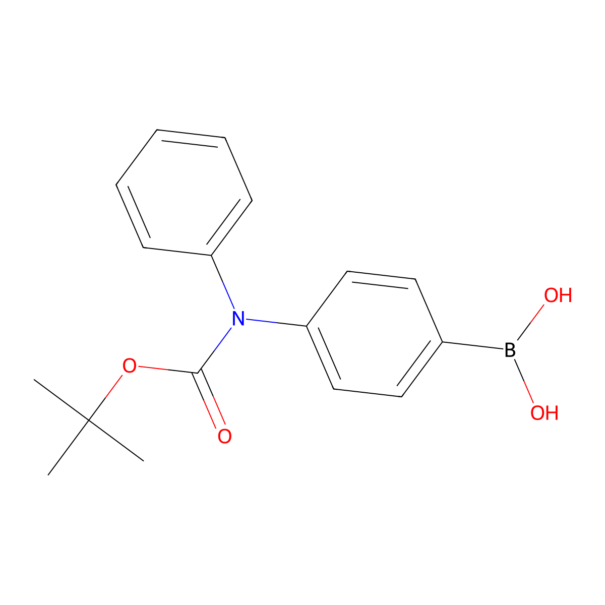 (4-((tert-Butoxycarbonyl)(phenyl)amino)phenyl)boronic acid molecular structure, CAS 1150114-67-2