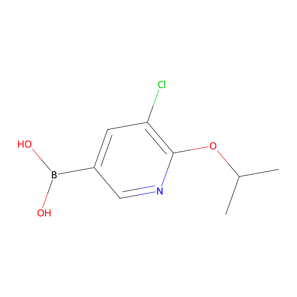 5-Chloro-6-isopropoxypyridine-3-boronic acid molecular structure, CAS 1150114-69-4