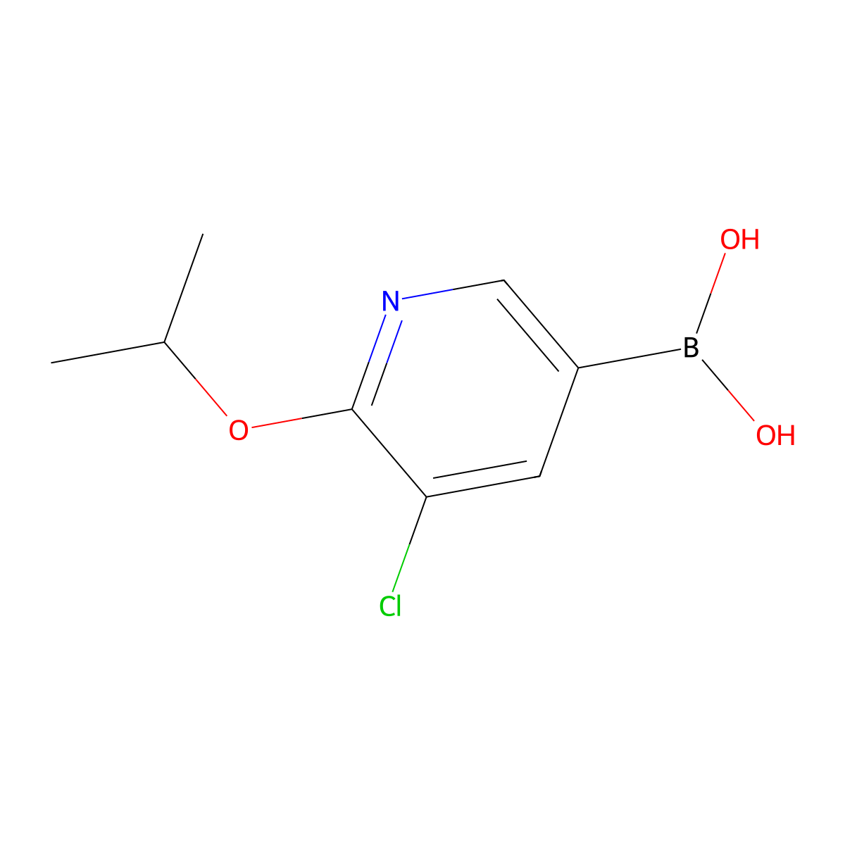 5-Chloro-6-isopropoxypyridine-3-boronic acid molecular structure, CAS 1150114-69-4