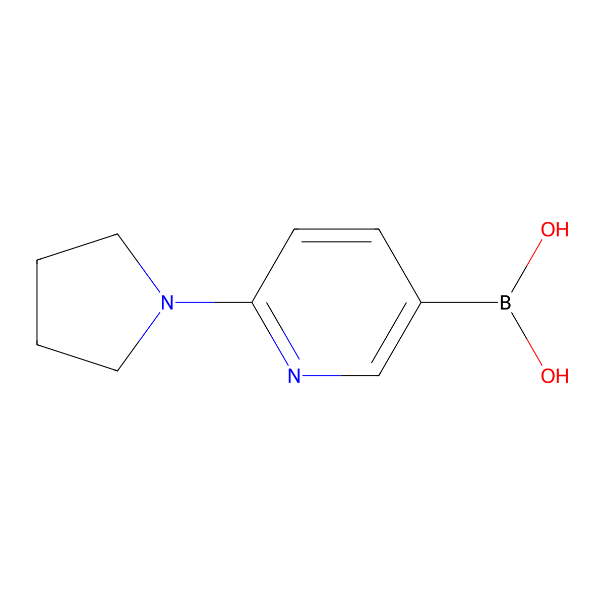 6-(Pyrrolidin-1-Yl)Pyridine-3-Boronic Acid molecular structure, CAS 1150114-75-2