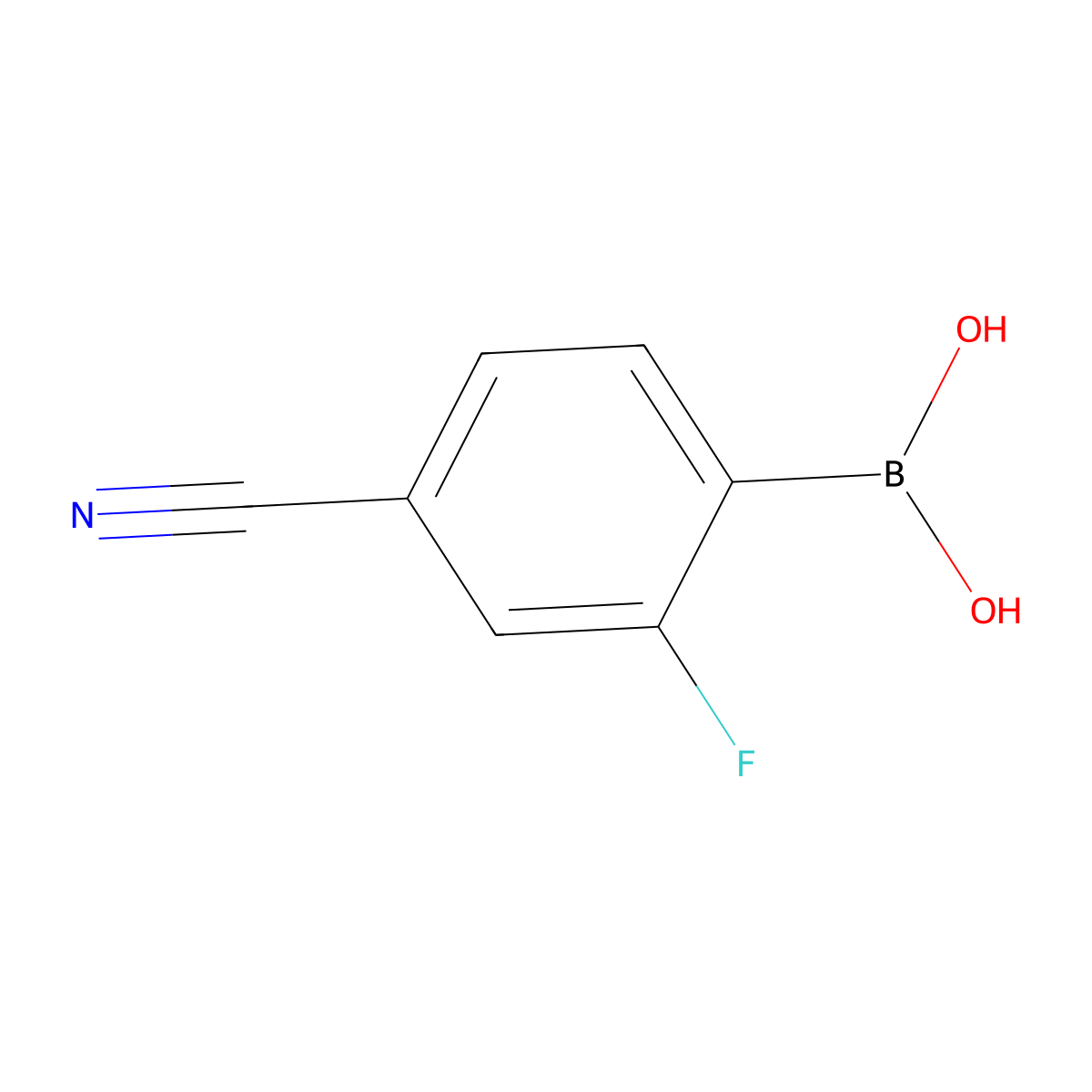 4-Cyano-2-Fluorophenylboronic Acid molecular structure, CAS 1150114-77-4