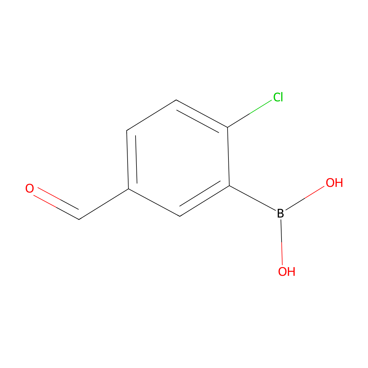 2-Chloro-5-formylphenylboronic acid molecular structure, CAS 1150114-78-5