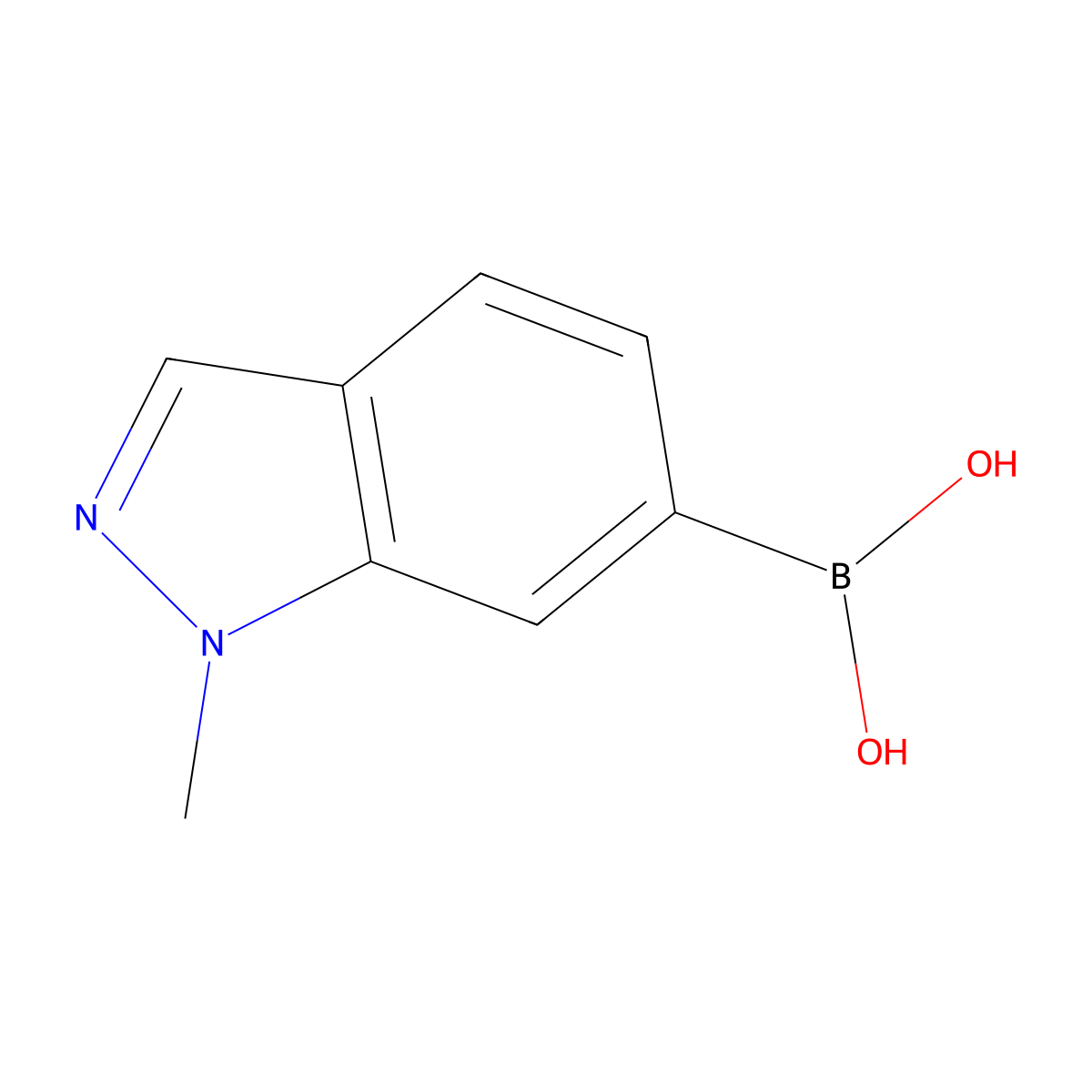 1-Methyl-1H-indazole-6-boronic acid molecular structure, CAS 1150114-80-9