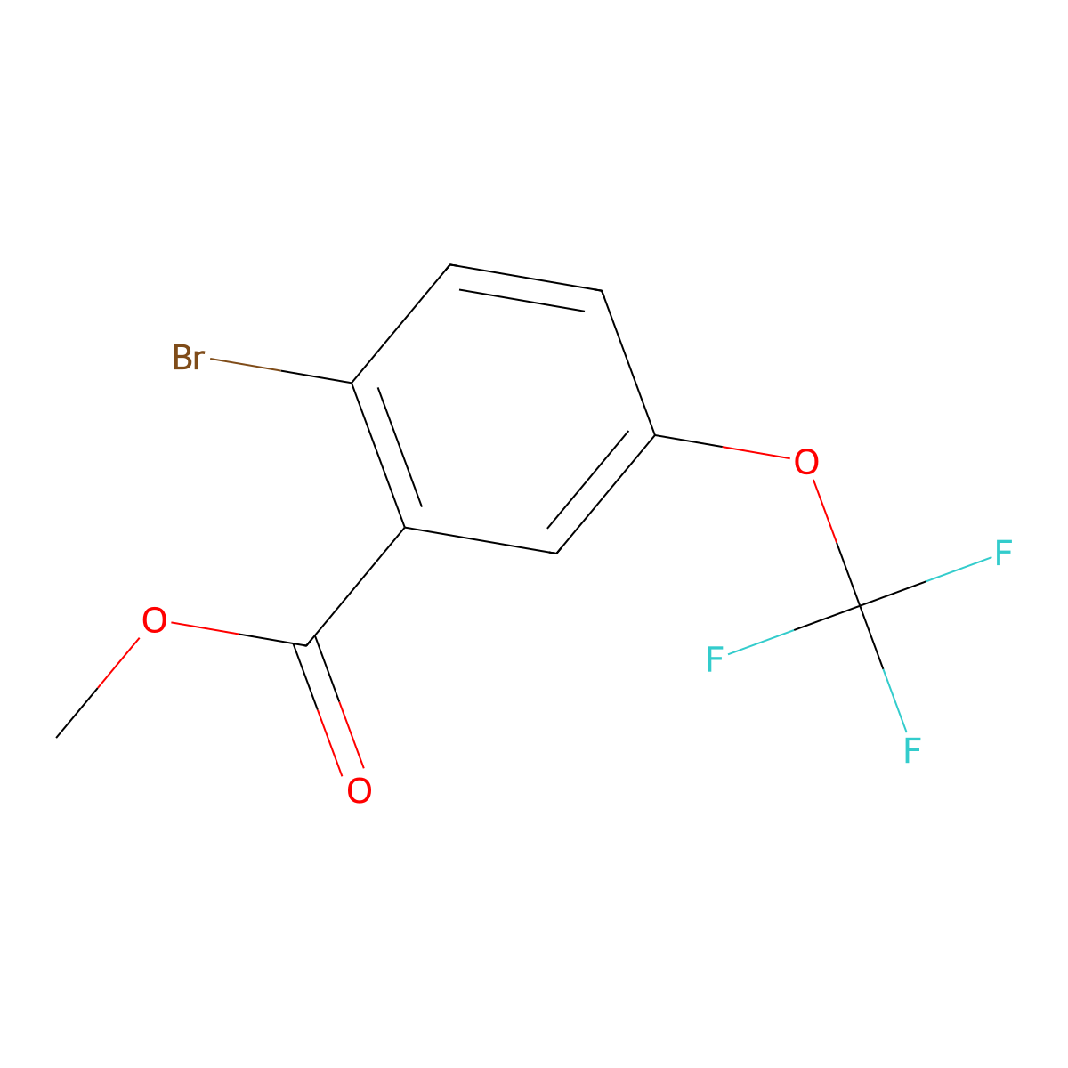 Methyl 2-bromo-5-(trifluoromethoxy)benzoate molecular structure, CAS 1150114-81-0