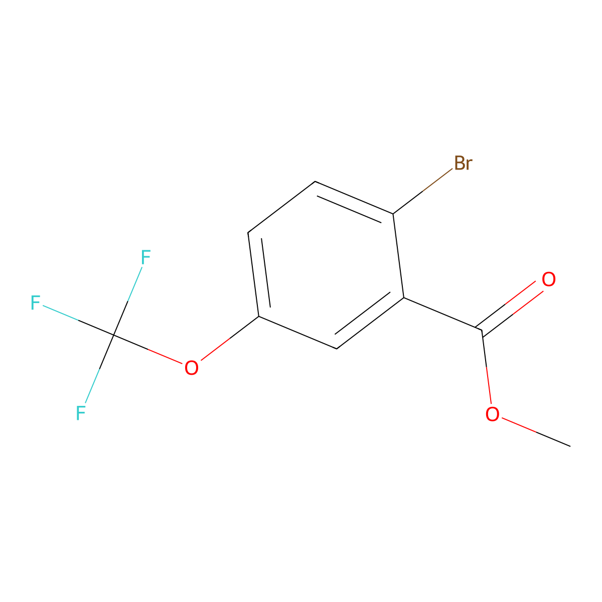 Methyl 2-bromo-5-(trifluoromethoxy)benzoate molecular structure, CAS 1150114-81-0