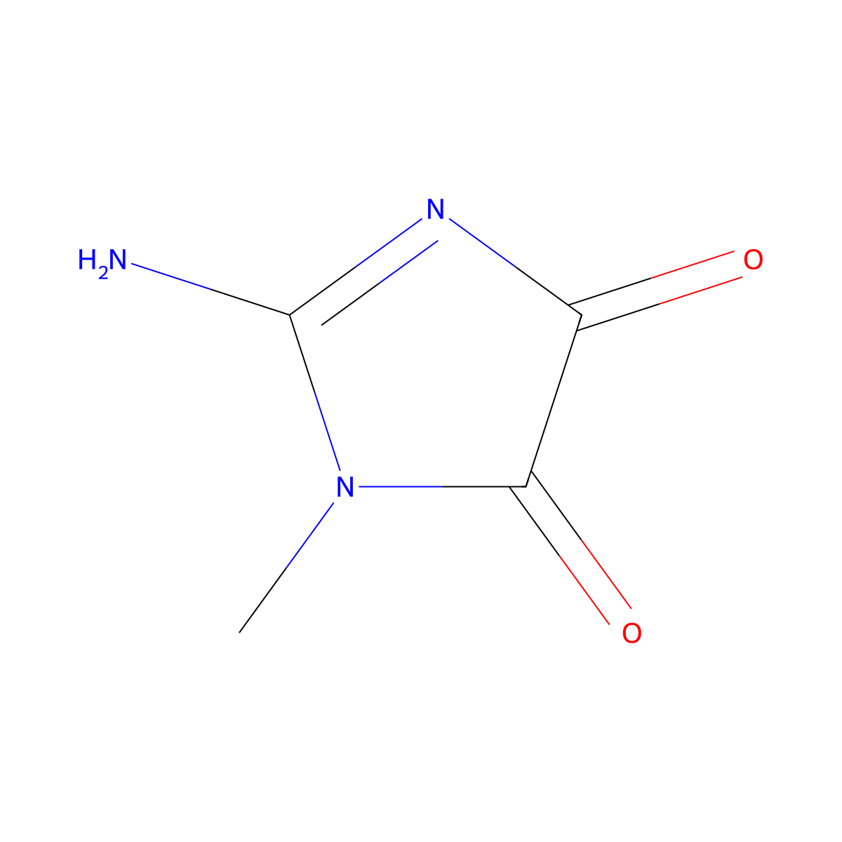 2-amino-1-methyl-1H-imidazole-4,5-dione molecular structure, CAS 115012-08-3