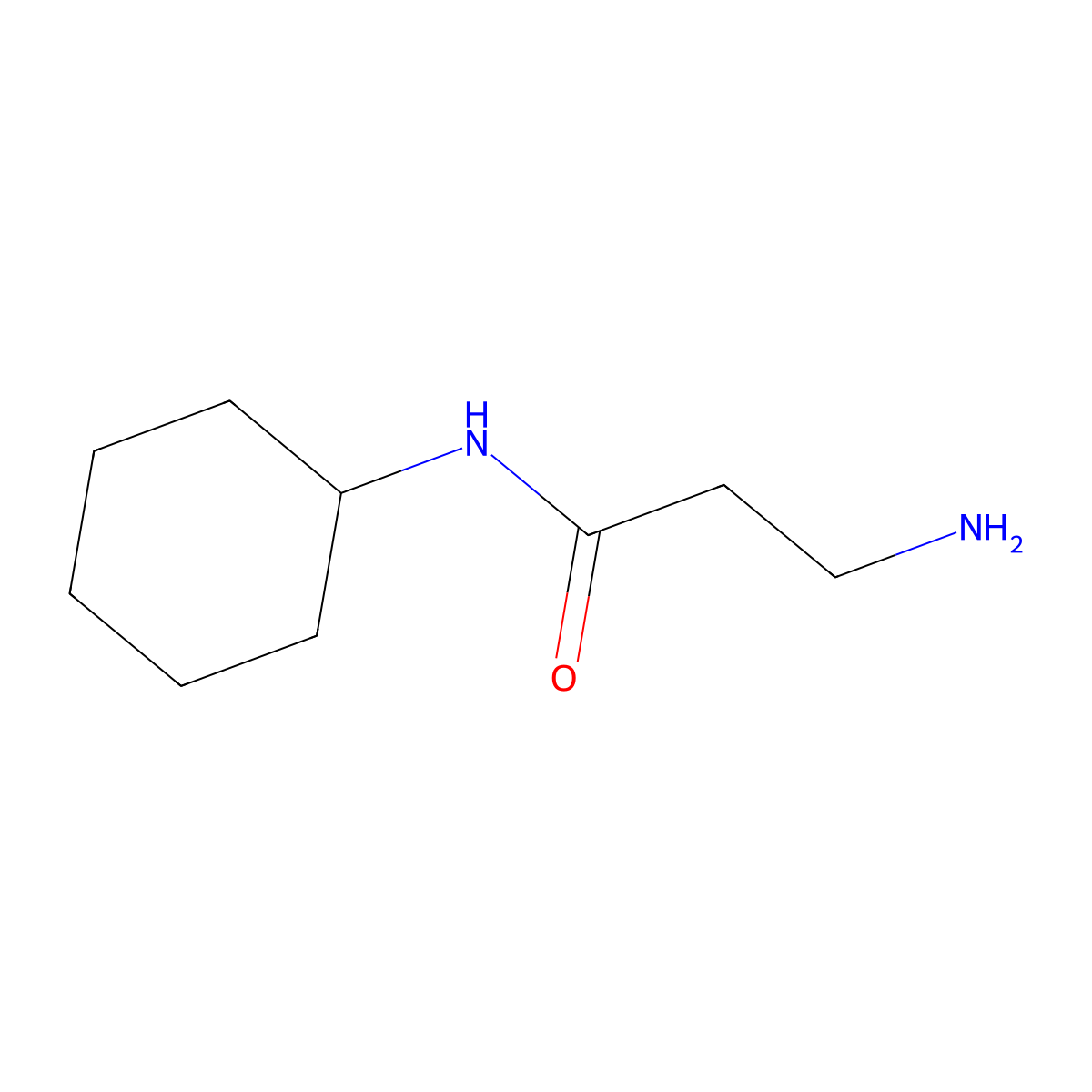 3-Amino-N-cyclohexylpropanamide molecular structure, CAS 115012-26-5