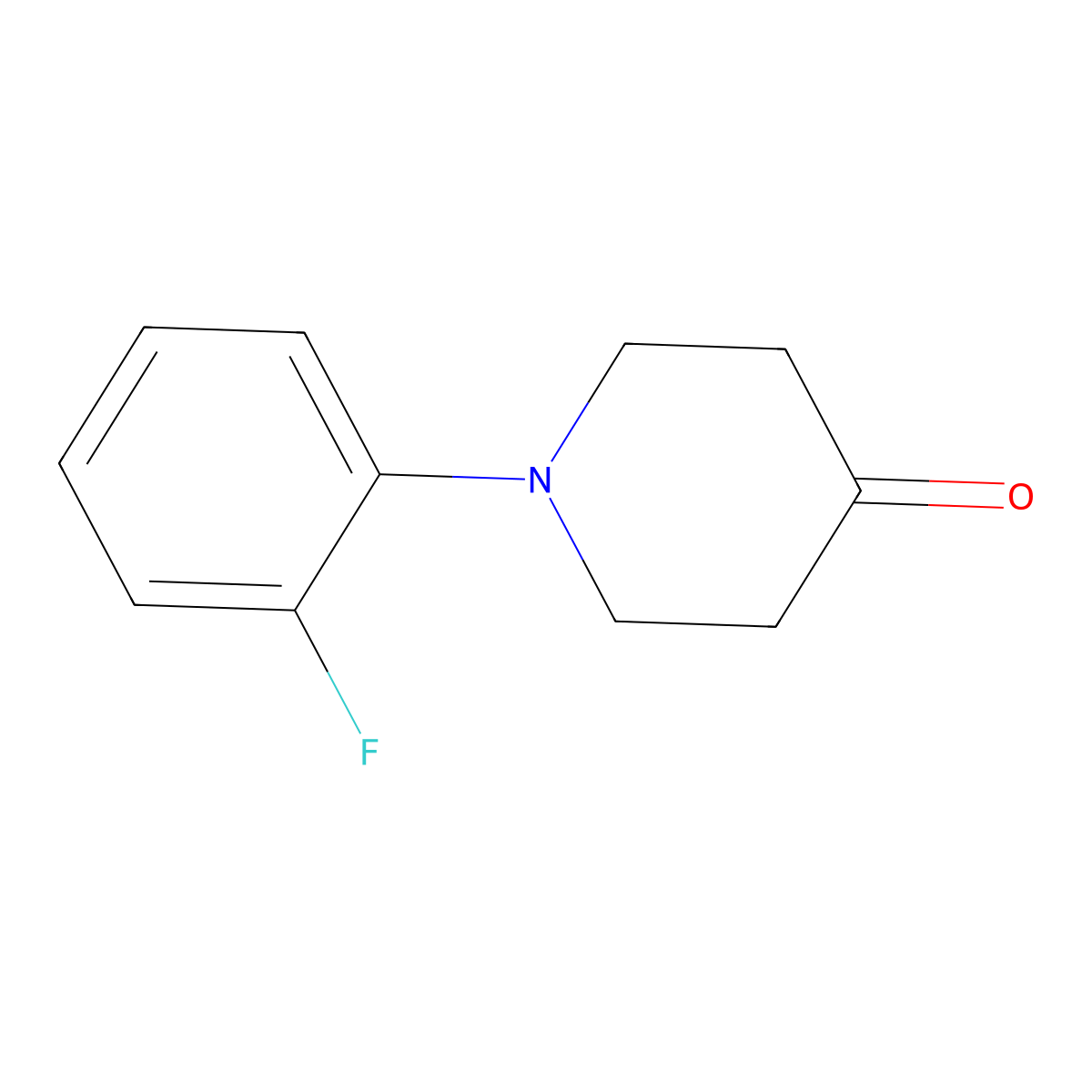 1-(2-Fluorophenyl)piperidin-4-one molecular structure, CAS 115012-46-9