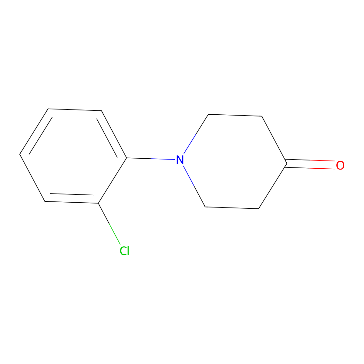 1-(2-Chlorophenyl)piperidin-4-one molecular structure, CAS 115012-47-0