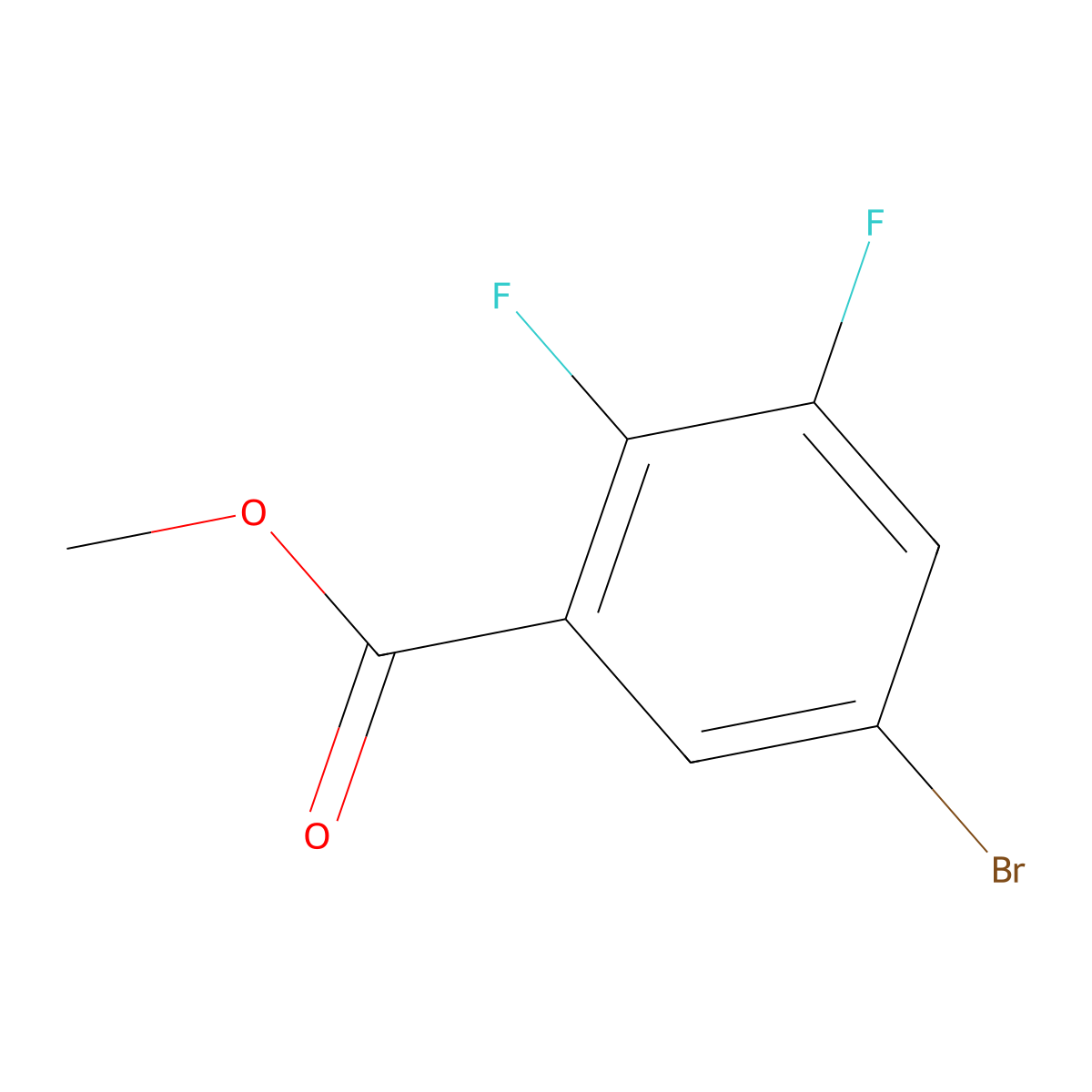 Methyl 5-bromo-2,3-difluorobenzoate molecular structure, CAS 1150163-69-1