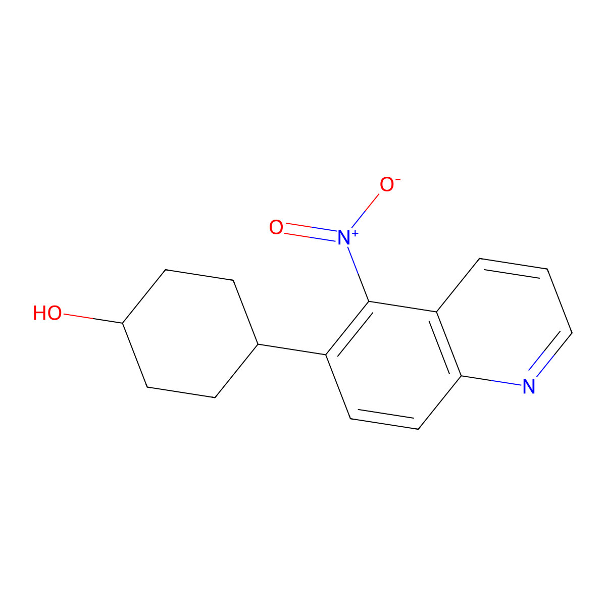 4-(5-Nitroquinolin-6-YL)cyclohexanol molecular structure, CAS 1150163-86-2