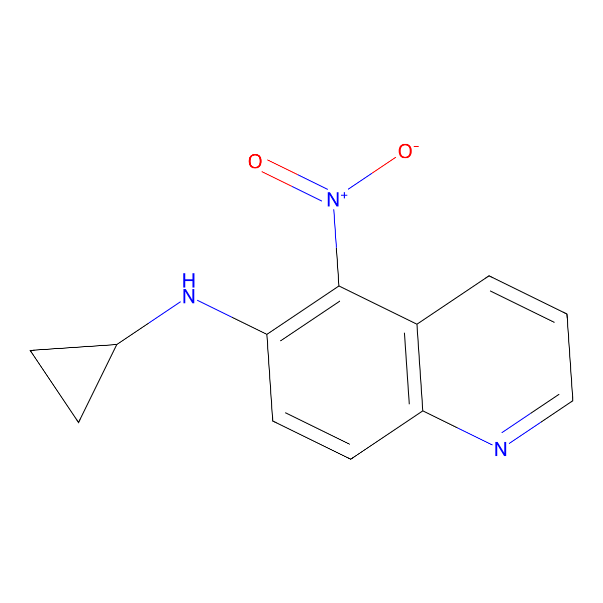 N-Cyclopropyl-5-nitroquinolin-6-amine molecular structure, CAS 1150164-23-0