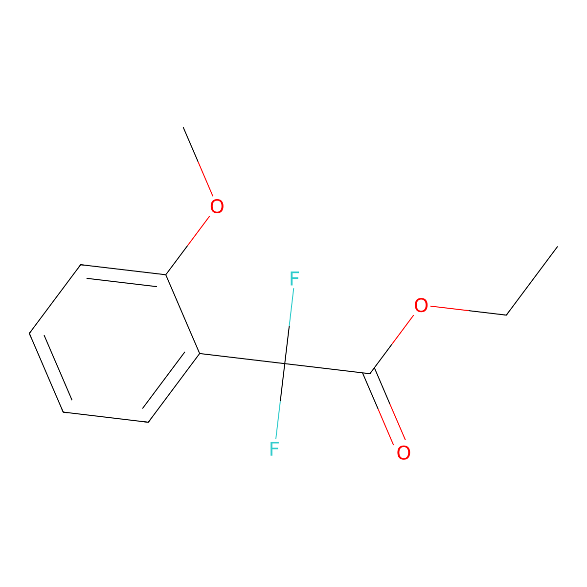 Ethyl 2,2-difluoro-2-(2-methoxyphenyl)acetate molecular structure, CAS 1150164-80-9