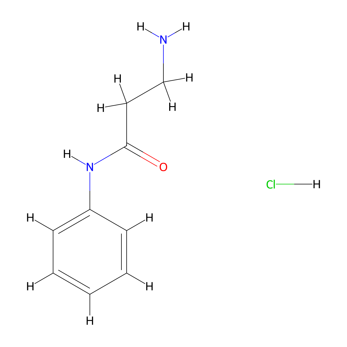 3-Amino-N-phenylpropanamide hydrochloride molecular structure, CAS 115022-95-2