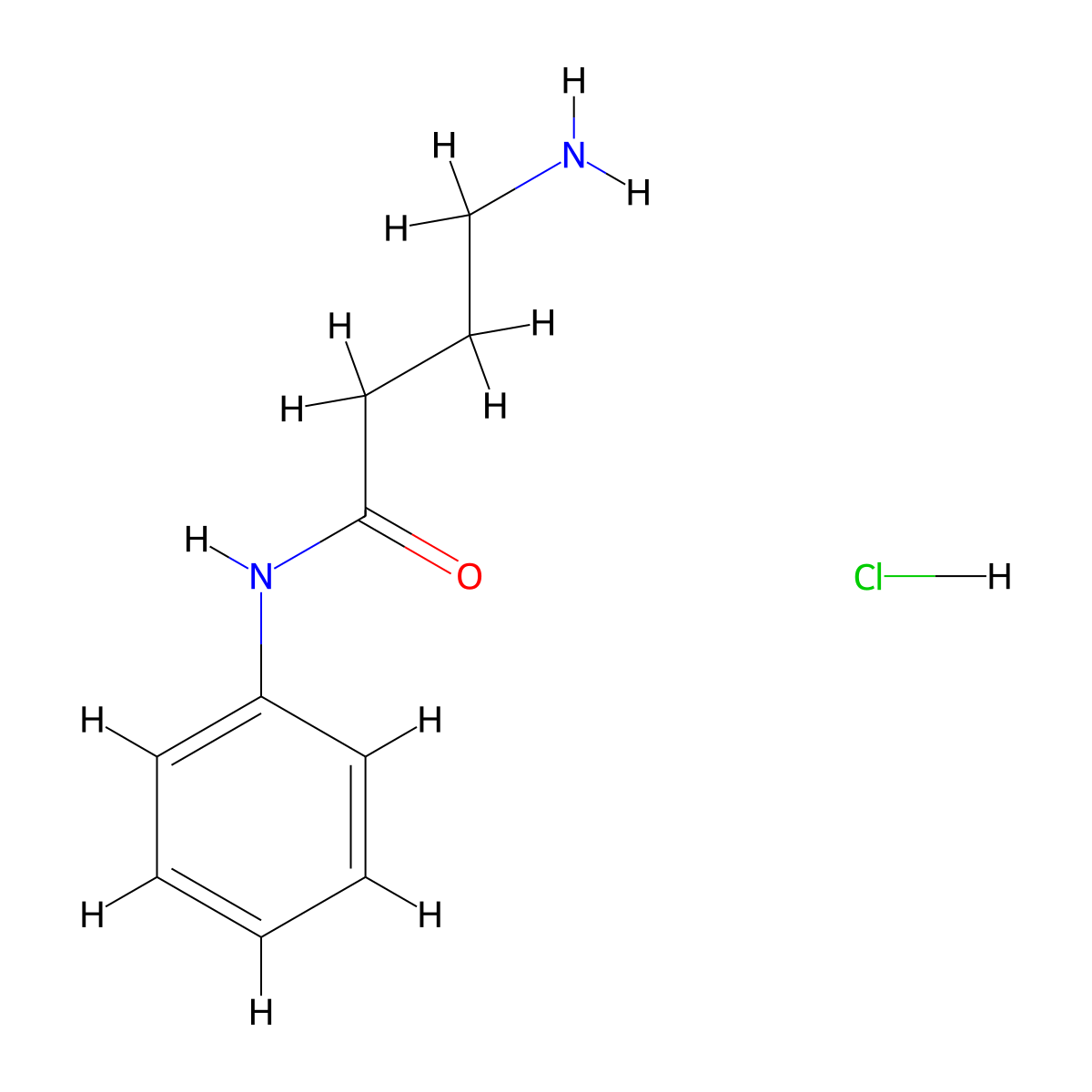 4-amino-N-phenylbutanamide hydrochloride molecular structure, CAS 115022-96-3
