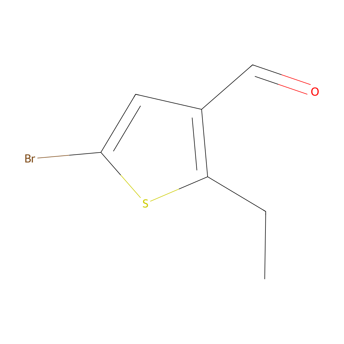 5-Bromo-2-ethylthiophene-3-carbaldehyde molecular structure, CAS 1150223-09-8