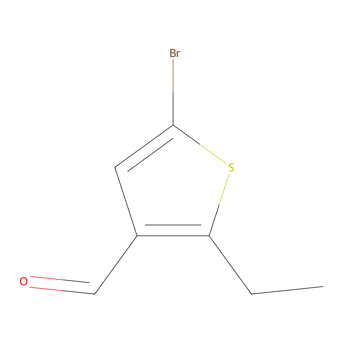 5-Bromo-2-ethylthiophene-3-carbaldehyde molecular structure, CAS 1150223-09-8